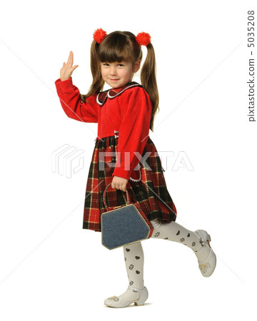 The little girl in a red dress 5035208