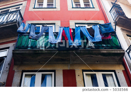 Jeans dried on a balcony 5038566