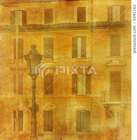 vintage image of house in Rome, Italy vintage image of house in Rome, Italy 5040162