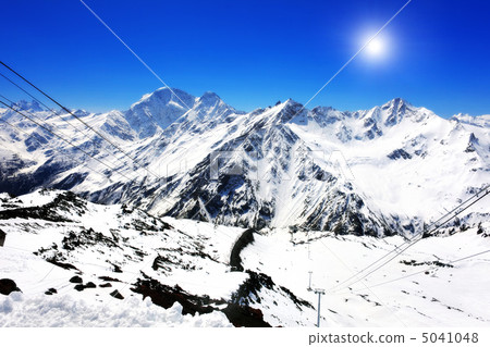 Beautiful view of mountains in the Elbrus area. Beautiful view of mountains in the Elbrus area. 5041048