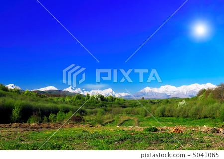 Landscape view of the Caucasus Mountains. Landscape view of the Caucasus Mountains. 5041065