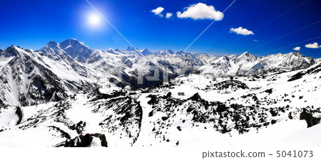 Beautiful view of mountains in the Elbrus area. Beautiful view of mountains in the Elbrus area. 5041073