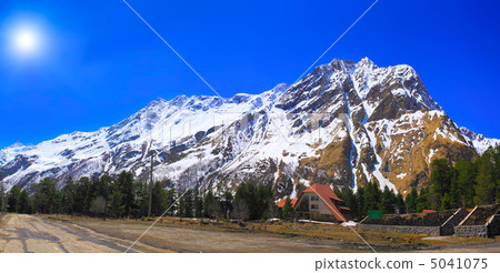 Beautiful view of mountains in the Elbrus area. Land View. Beautiful view of mountains in the Elbrus area. Land View. 5041075