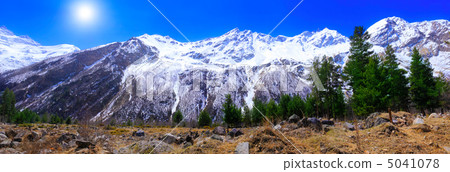 Beautiful view of mountains in the Elbrus area. Land View. Beautiful view of mountains in the Elbrus area. Land View. 5041078