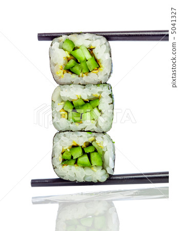 Sushi Roll (Kappa maki roll) on a white background 5041327