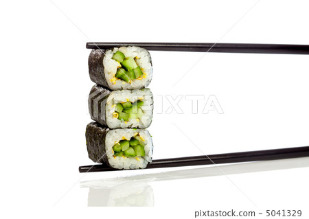 Sushi Roll (Kappa maki roll) on a white background 5041329