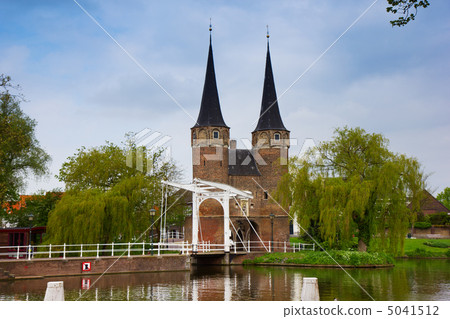 classic view on old Delft, Netherlands 5041512