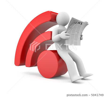 Person reading RSS news Person reading RSS news 5041749