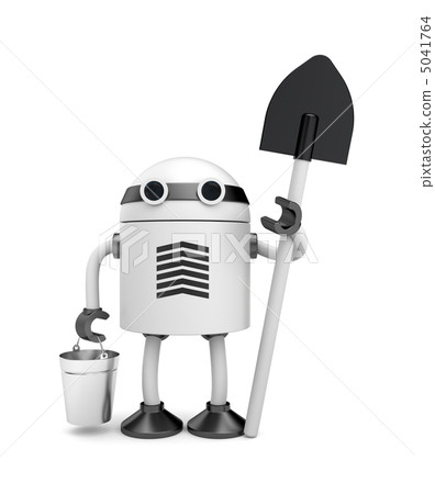 Robot with bucket and shovel 5041764