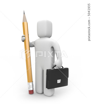 Businessman with pencil Businessman with pencil 5041935