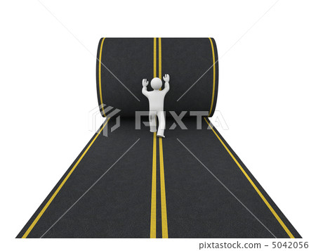 3d person paves road 3d person paves road 5042056