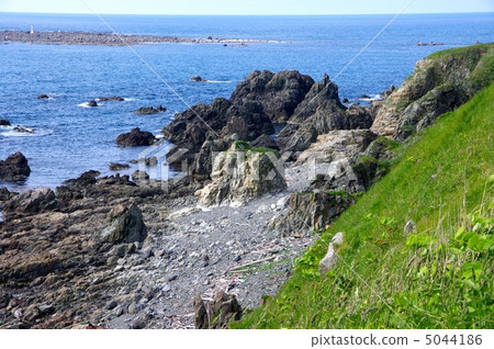 Ogasaki Oga半島海洋峭壁和日本海海岸 5044186