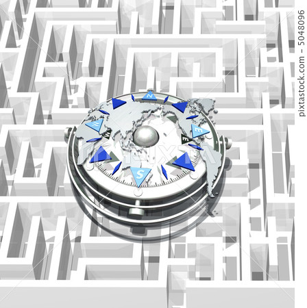 Compass on the maze 5048096