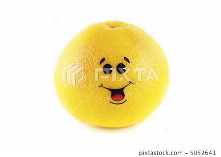 grapefruit face isolated on white grapefruit face isolated on white 5052641