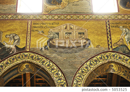Monreale Cathedral, Mosaic of Noah's Ark Monreale Cathedral, Mosaic of Noah's Ark 5053525