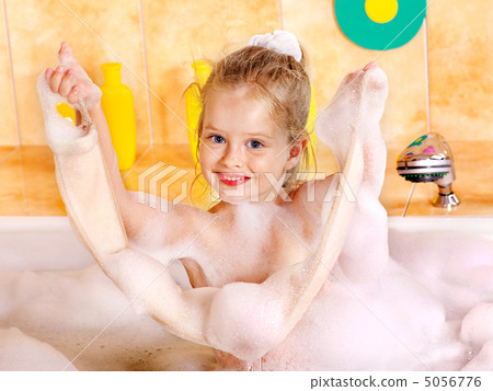 Kid washing in bath. 5056776