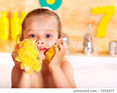 Kid washing in bath. 5056875