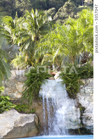 Mountain waterfall in malaysia rainforest. 5057047