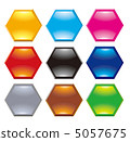 Hexagon button 5057675