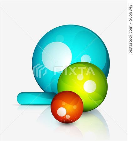 Glass sphere vector abstract background - Stock Illustration [5058848 ...