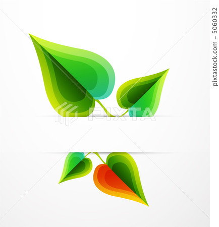 Abstract leaves. Nature vector background - Stock Illustration [5060332 ...