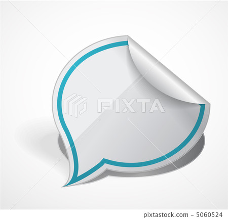 Paper bubble. Vector label icon - Stock Illustration [5060524] - PIXTA