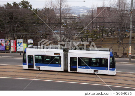 Hakodate Tram Rakuru-go between Civic Center and Yunokawa Onsen 5064025
