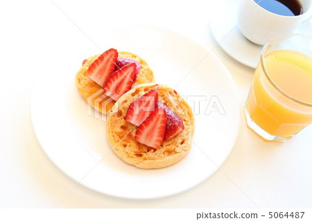 草莓英式鬆餅早餐 5064487