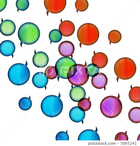 Colorful speech bubble icon background material Colorful speech bubble icon background material 5065241