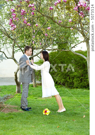 just married in a beautiful garden just married in a beautiful garden 5073514