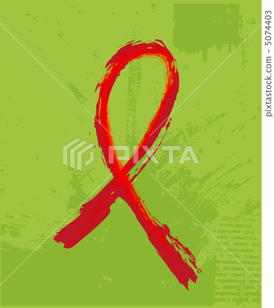 Red Support Ribbon on the grunge background Red Support Ribbon on the grunge background 5074403