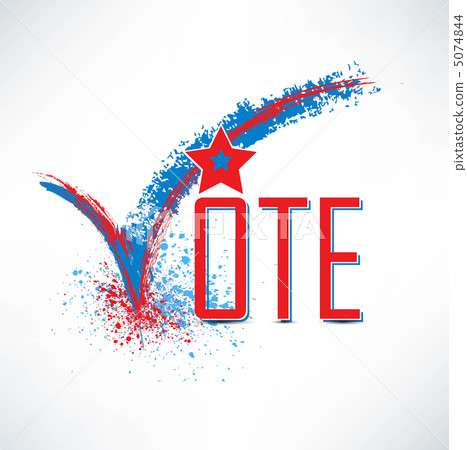 Vote text with check mark and check box Vote text with check mark and check box 5074844