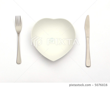 Heart shaped dish and knife and fork Heart shaped dish and knife and fork 5076816