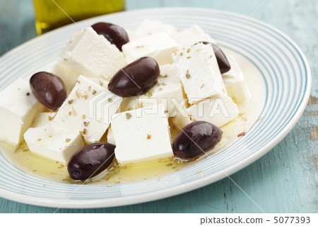 Feta cheese with olives Feta cheese with olives 5077393