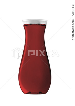 Red cosmetics bottle isolated 5080331
