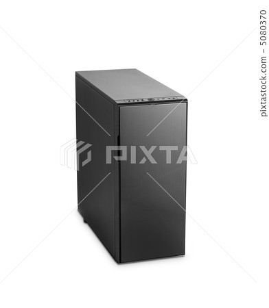black computer case isolated on white 5080370