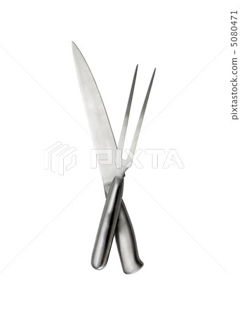 Flatware on white background. Fork and knife. Flatware on white background. Fork and knife. 5080471