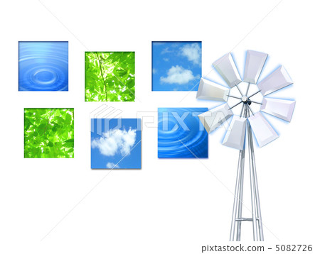 Windmill / wind power generation in seasonal landscape Windmill / wind power generation in seasonal landscape 5082726