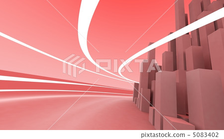 The trajectory of the curved light 5083402