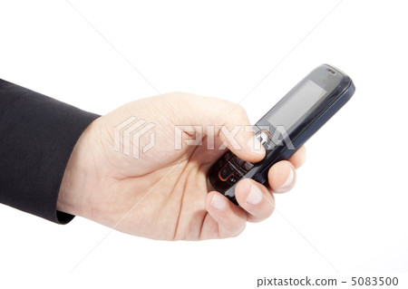 businessmen holds mobile phone. 5083500