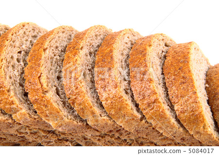 bread slices with chunk over white background bread slices with chunk over white background 5084017