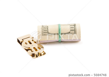 Rolled up paper dollar currency finance savings 5084748