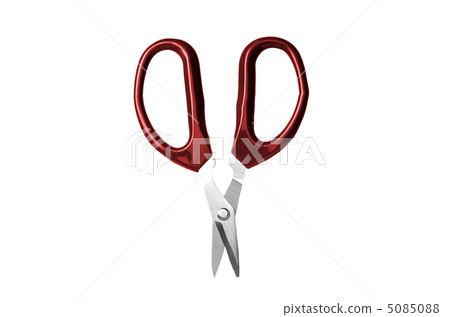 Red scissors isolated on a white background Red scissors isolated on a white background 5085088
