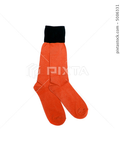 a pair of orange socks 5086331