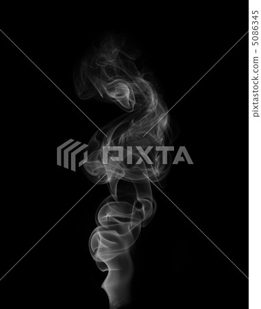 Tobacco smoke. On black background. 5086345