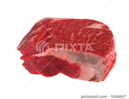 Raw meat steak isolated on white 5086667