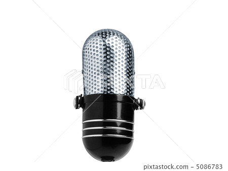 Vintage Microphone Isolated Over White Background 5086783