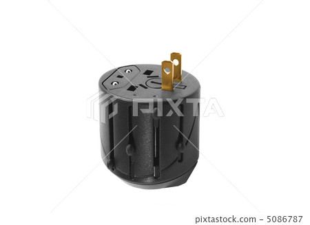 Power plug travel adapter, isolated on white background 5086787