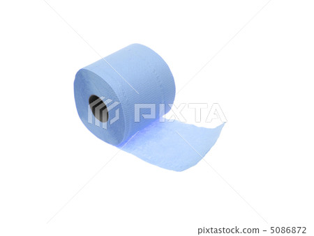 blue toilet paper on white background blue toilet paper on white background 5086872