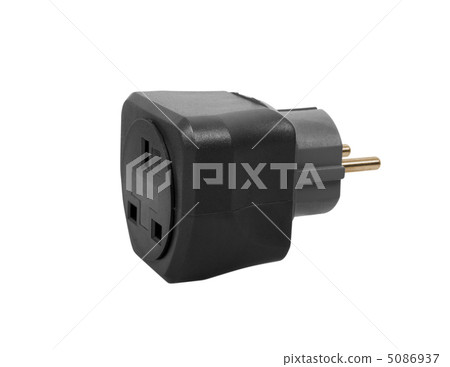 Power plug travel adapter, isolated on white background 5086937